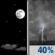Saturday Night: Mostly Clear then Chance Showers And Thunderstorms