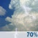 Tuesday: Showers and thunderstorms likely. Partly sunny, with a high near 79. Chance of precipitation is 70%. Tuesday: Showers And Thunderstorms Likely
