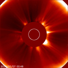 Latest LASCO C2 image of the Sun