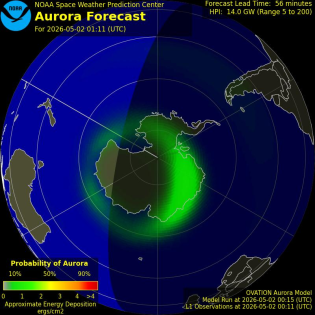 Current Southern hemispheric power input map