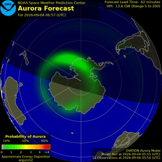 Current Southern hemispheric power input map