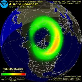 Current Northern hemispheric power input map