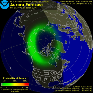 Current Northern hemispheric power input map