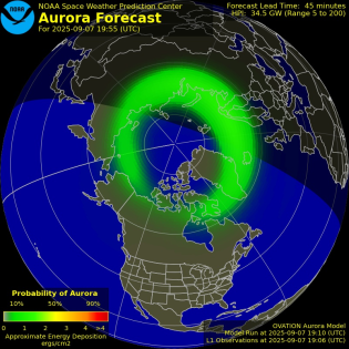 Current Northern hemispheric power input map