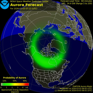 Current Northern hemispheric power input map