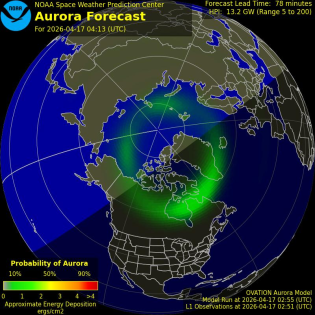 Current Northern hemispheric power input map