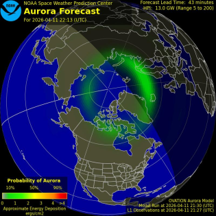 Current Northern hemispheric power input map
