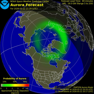 Current Northern hemispheric power input map