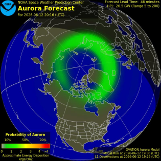 Current Northern hemispheric power input map