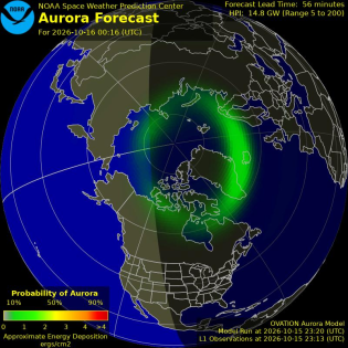 Current Northern hemispheric power input map